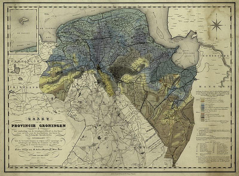 Geologische kaart van Stratingh uit 1937. 